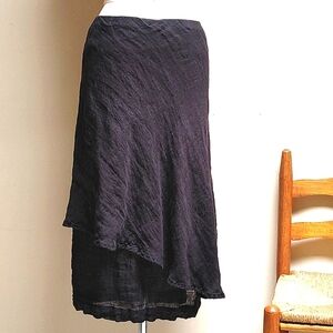 lili from Poland Black Gauze Layered Skirt S